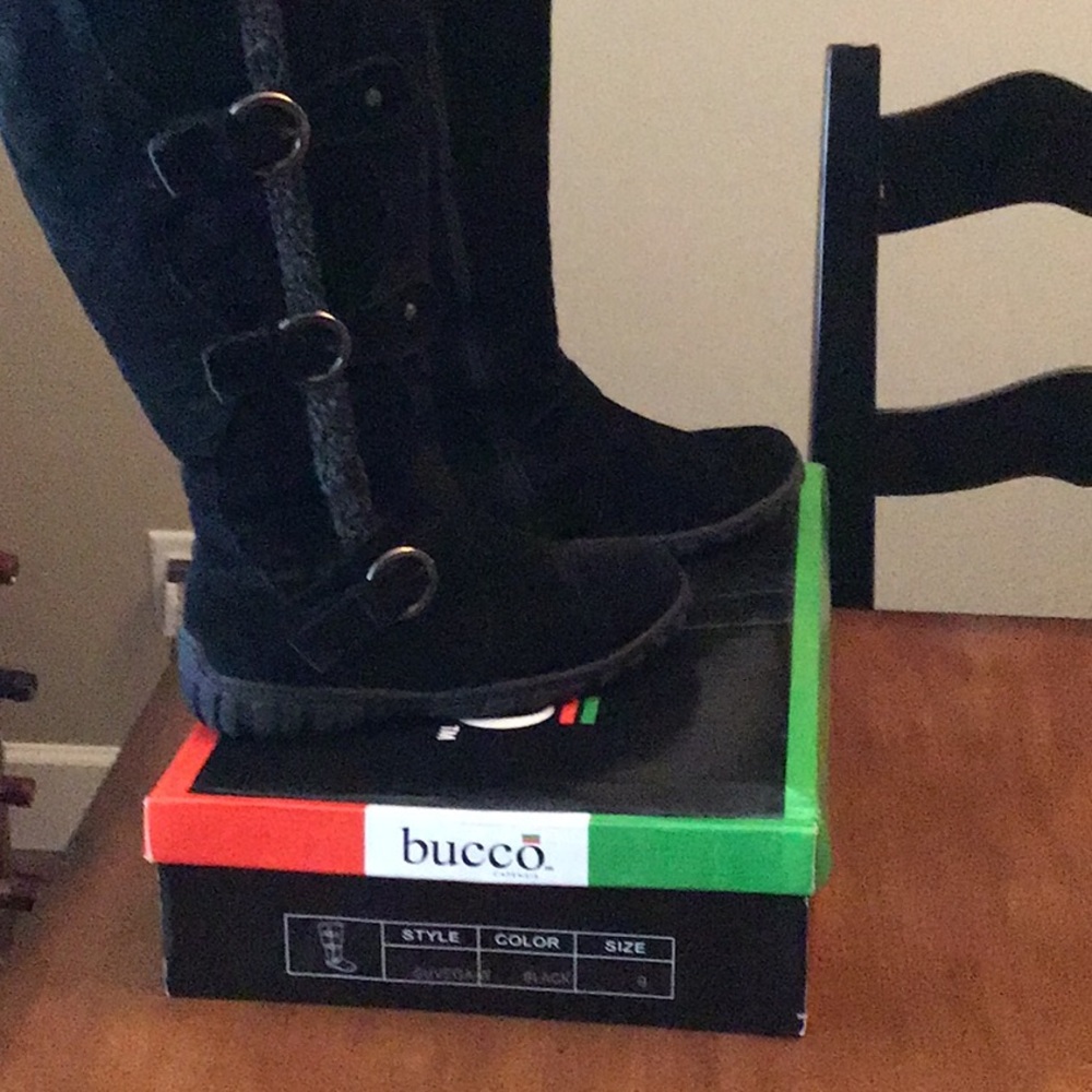 Black Boots/ Faux Suede
